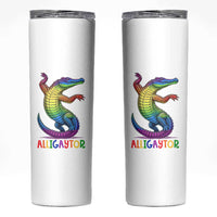 Alligaytor LGBTQ Pride Graphic Skinny Tumbler Queer Reptile Lovers