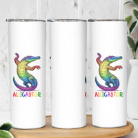 Alligaytor LGBTQ Pride Graphic Skinny Tumbler Queer Reptile Lovers