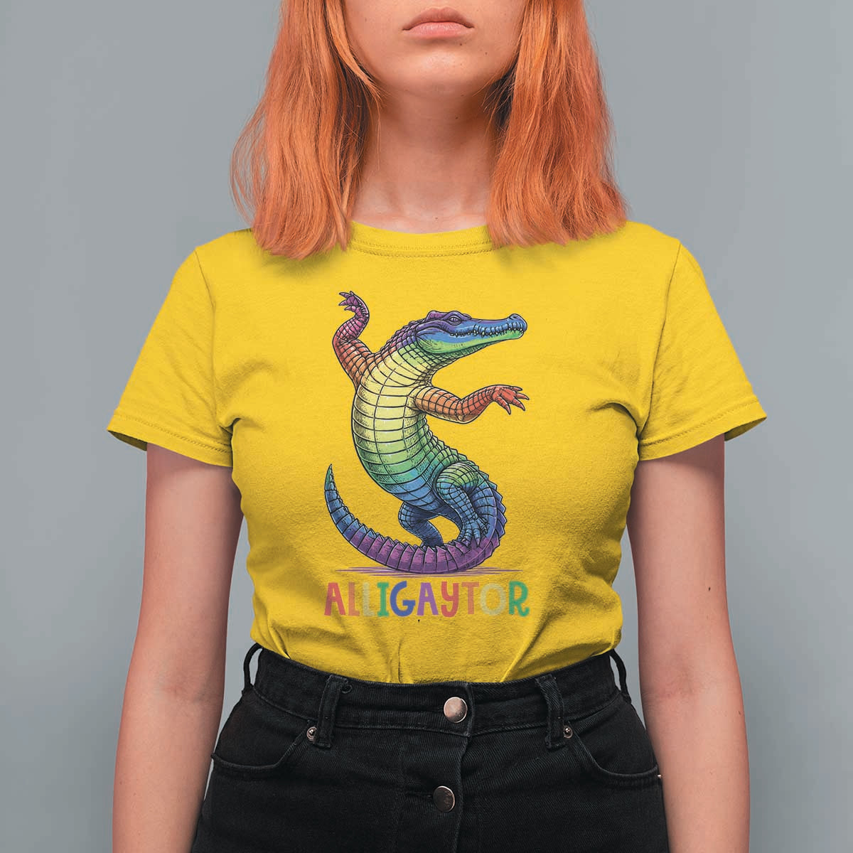 Alligaytor LGBTQ Pride Graphic T Shirt For Women Queer Reptile Lovers