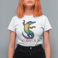 Alligaytor LGBTQ Pride Graphic T Shirt For Women Queer Reptile Lovers