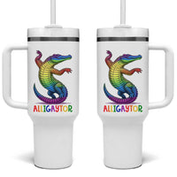 Alligaytor LGBTQ Pride Graphic Tumbler With Handle Queer Reptile Lovers
