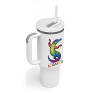 Alligaytor LGBTQ Pride Graphic Tumbler With Handle Queer Reptile Lovers