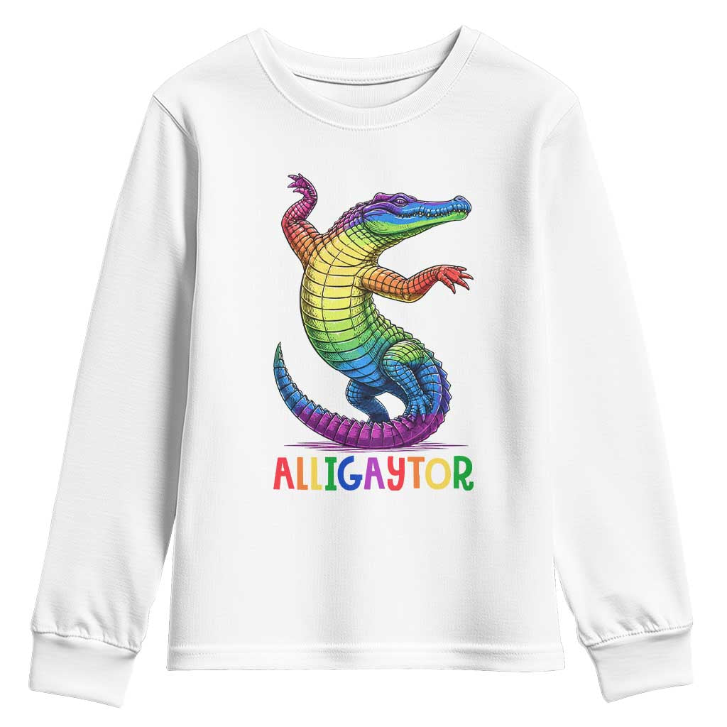 Alligaytor LGBTQ Pride Graphic Youth Sweatshirt Queer Reptile Lovers