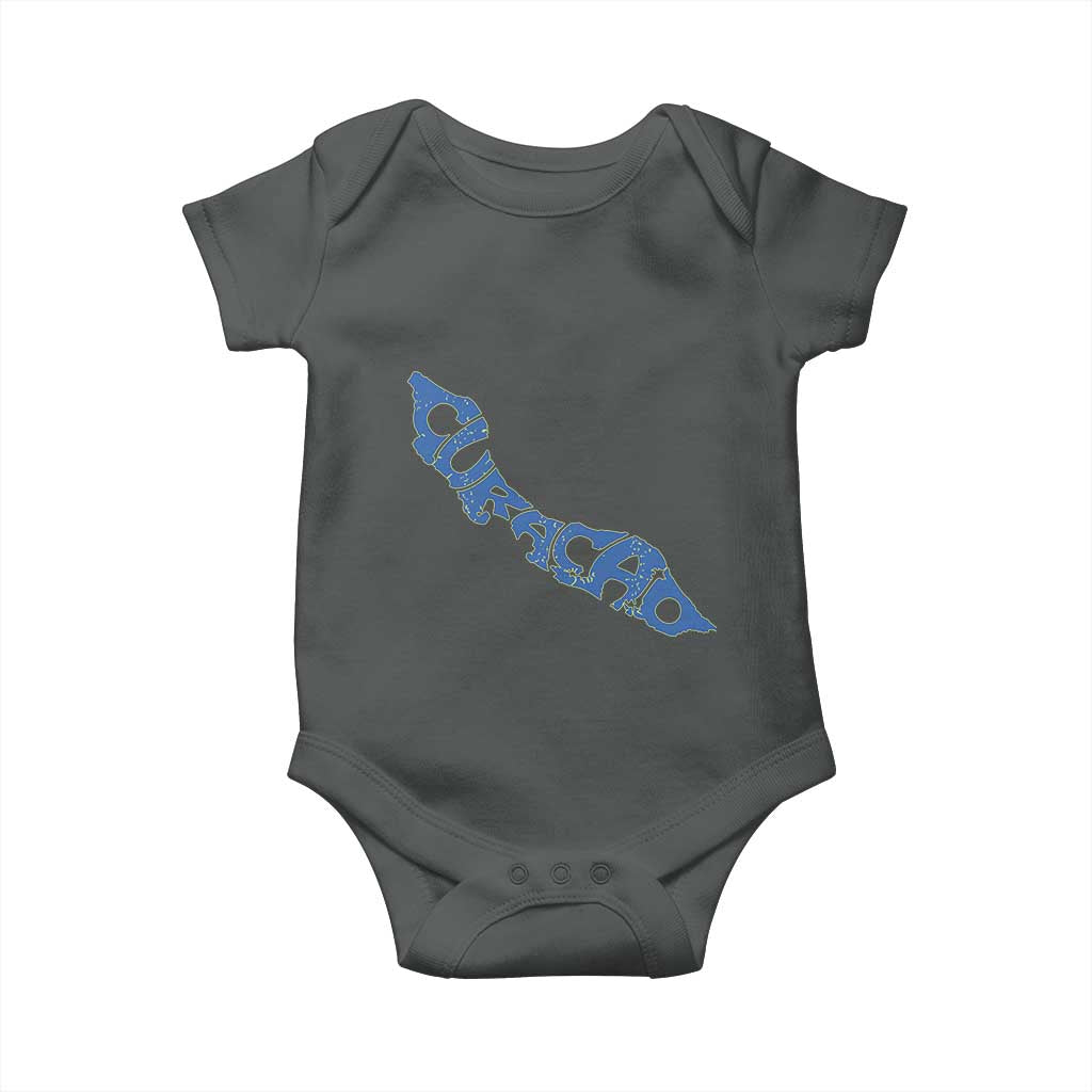 Curacao Flag Map Pride Baby Onesie Proud Curacaoan Heritage Gift