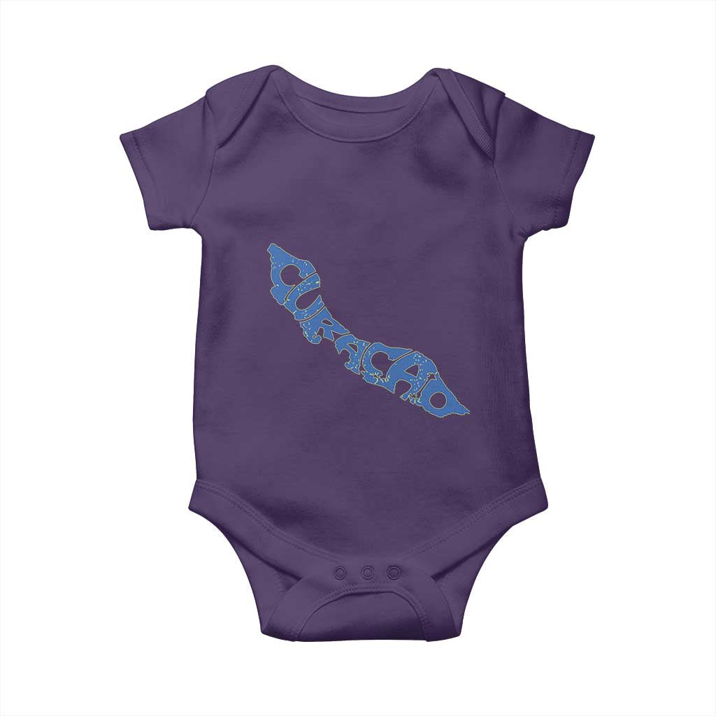 Curacao Flag Map Pride Baby Onesie Proud Curacaoan Heritage Gift