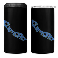 Curacao Flag Map Pride 4 in 1 Can Cooler Tumbler Proud Curacaoan Heritage Gift