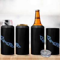 Curacao Flag Map Pride 4 in 1 Can Cooler Tumbler Proud Curacaoan Heritage Gift