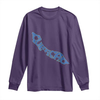 Curacao Flag Map Pride Long Sleeve Shirt Proud Curacaoan Heritage Gift