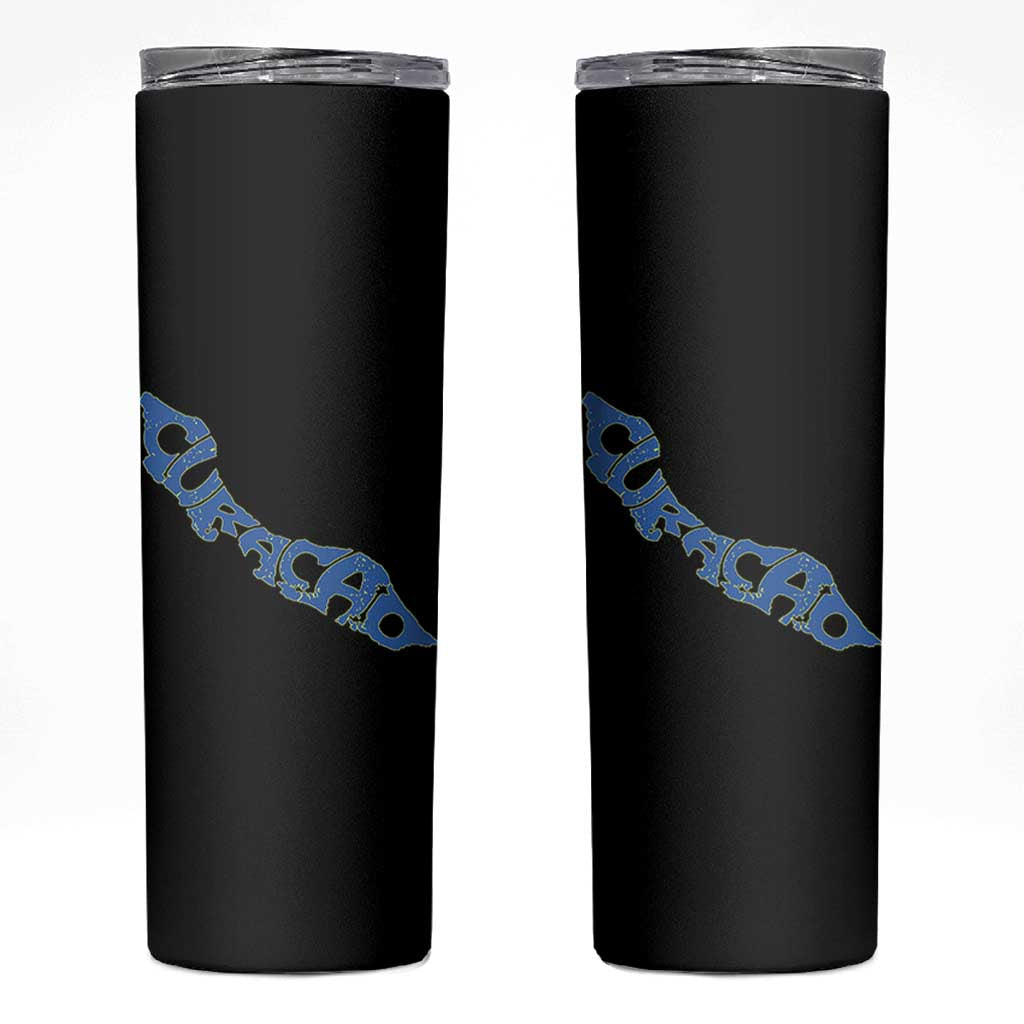 Curacao Flag Map Pride Skinny Tumbler Proud Curacaoan Heritage Gift