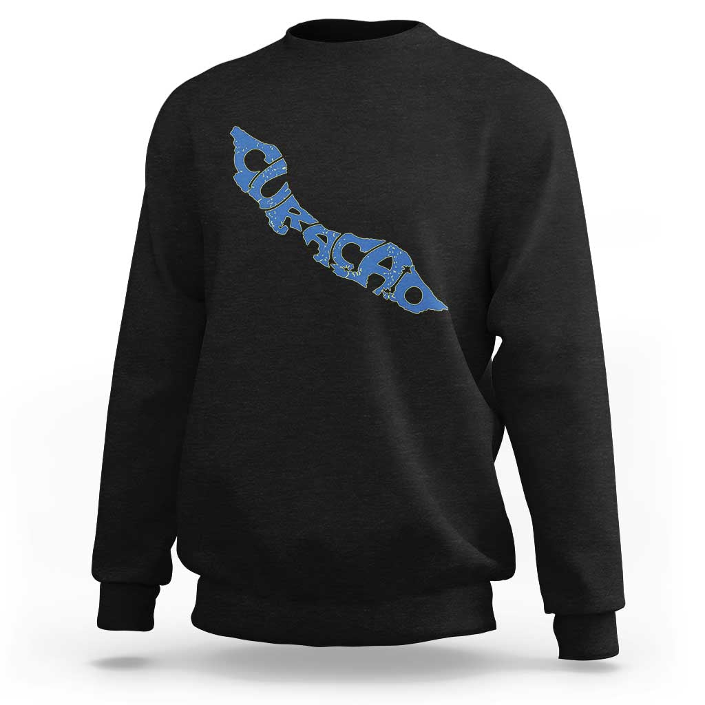 Curacao Flag Map Pride Sweatshirt Proud Curacaoan Heritage Gift