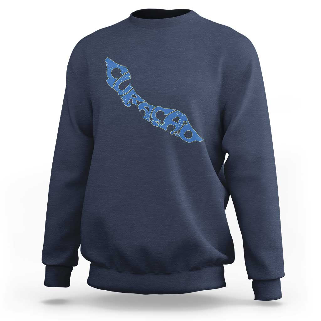 Curacao Flag Map Pride Sweatshirt Proud Curacaoan Heritage Gift