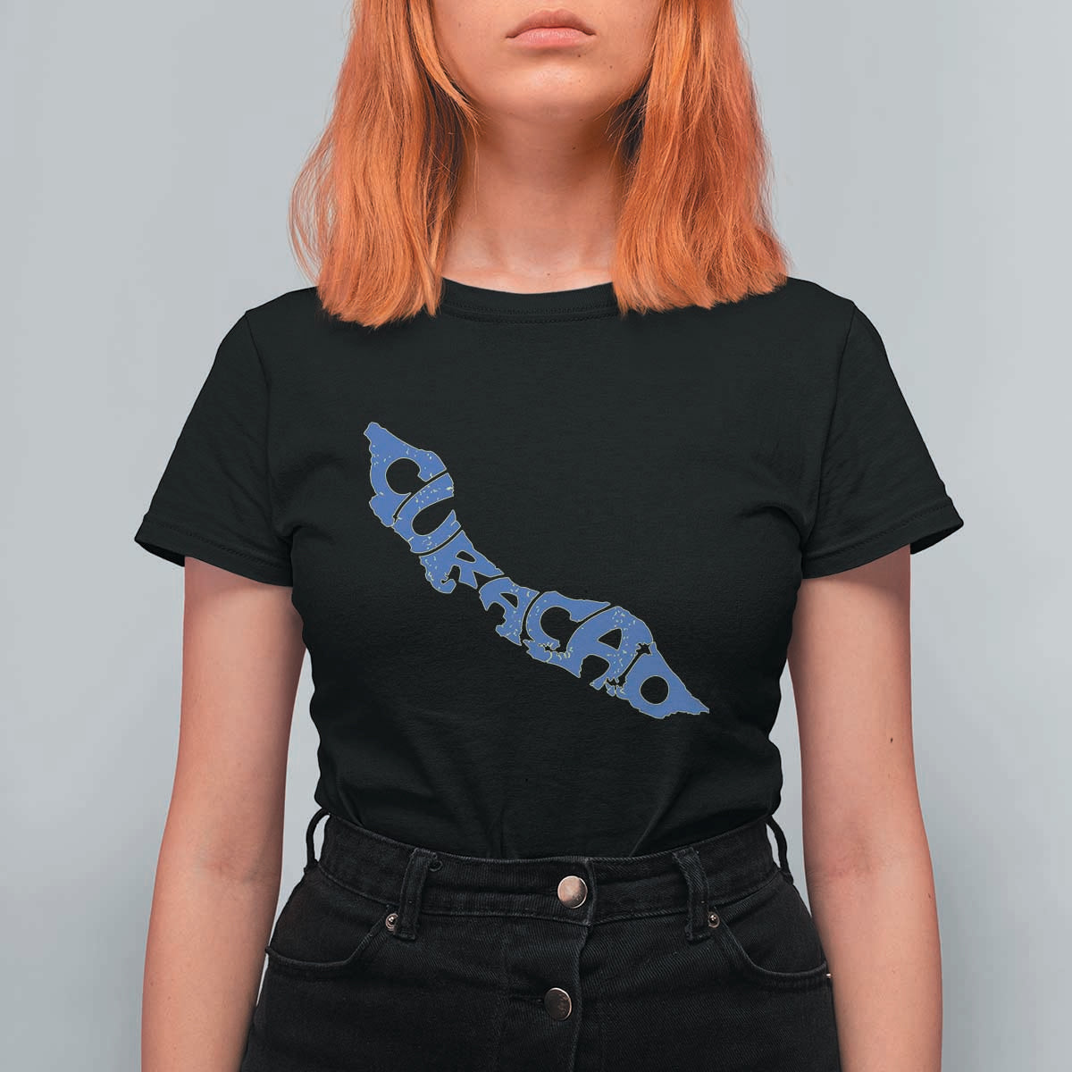 Curacao Flag Map Pride T Shirt For Women Proud Curacaoan Heritage Gift