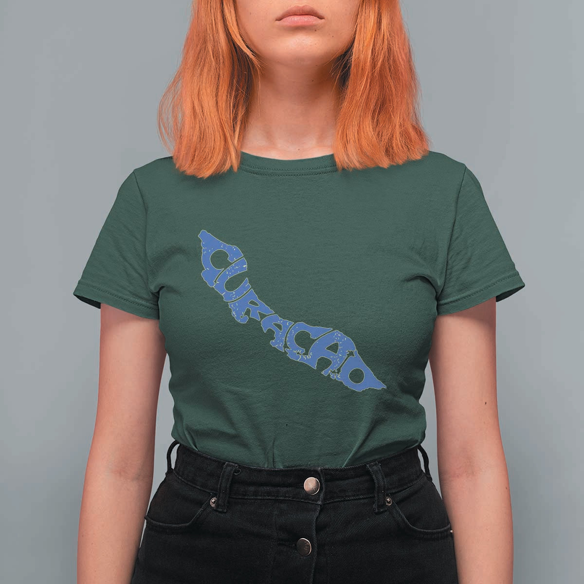 Curacao Flag Map Pride T Shirt For Women Proud Curacaoan Heritage Gift