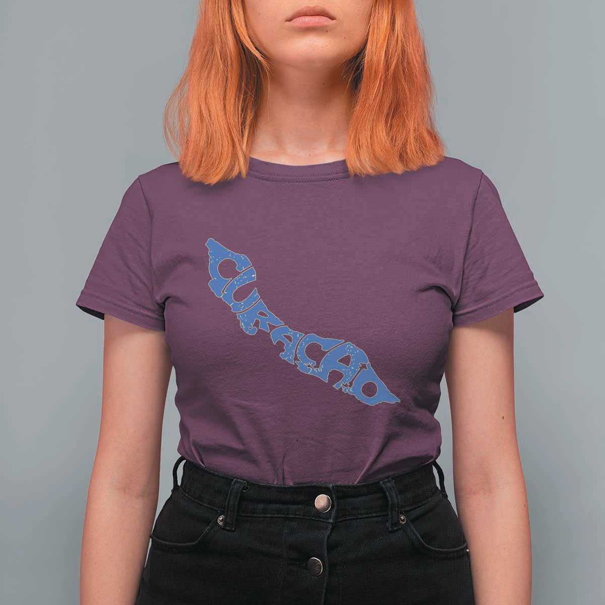 Curacao Flag Map Pride T Shirt For Women Proud Curacaoan Heritage Gift