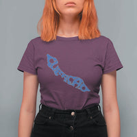 Curacao Flag Map Pride T Shirt For Women Proud Curacaoan Heritage Gift