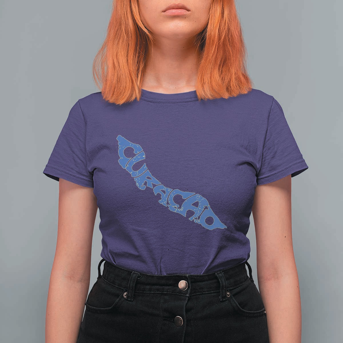 Curacao Flag Map Pride T Shirt For Women Proud Curacaoan Heritage Gift