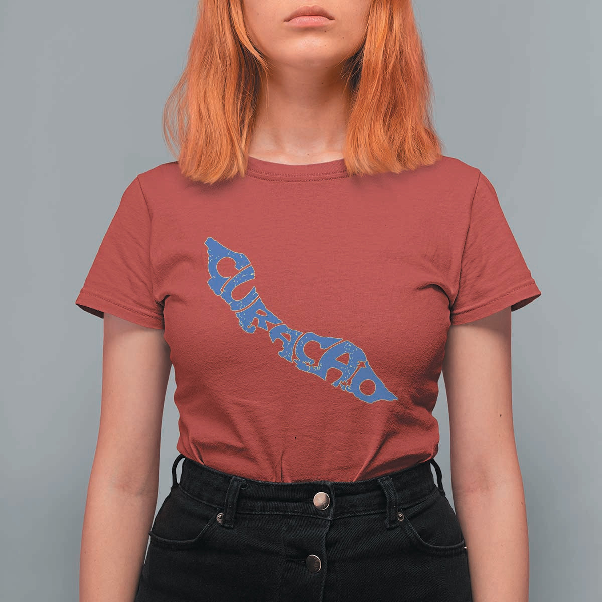 Curacao Flag Map Pride T Shirt For Women Proud Curacaoan Heritage Gift