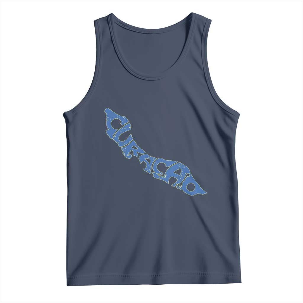 Curacao Flag Map Pride Tank Top Proud Curacaoan Heritage Gift