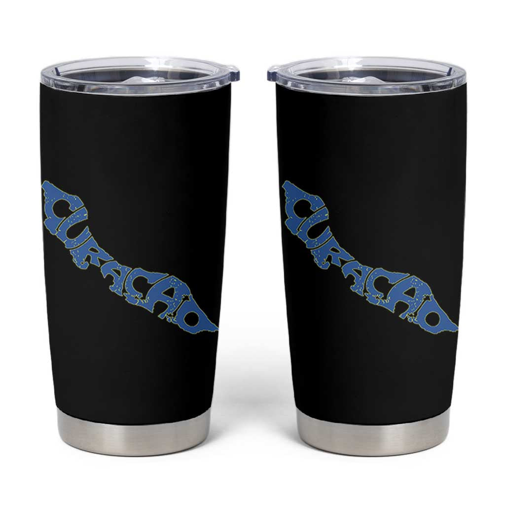 Curacao Flag Map Pride Tumbler Cup Proud Curacaoan Heritage Gift
