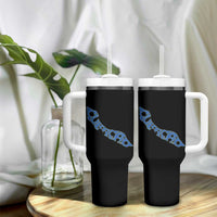 Curacao Flag Map Pride Tumbler With Handle Proud Curacaoan Heritage Gift