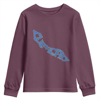 Curacao Flag Map Pride Youth Sweatshirt Proud Curacaoan Heritage Gift