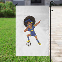 Funny Curacao Soccer Girl Garden Flag Dabbing Football Fan Gift