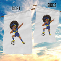 Funny Curacao Soccer Girl Garden Flag Dabbing Football Fan Gift