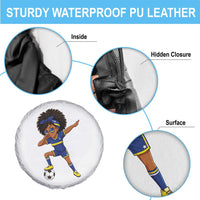 Funny Curacao Soccer Girl Spare Tire Cover Dabbing Football Fan Gift