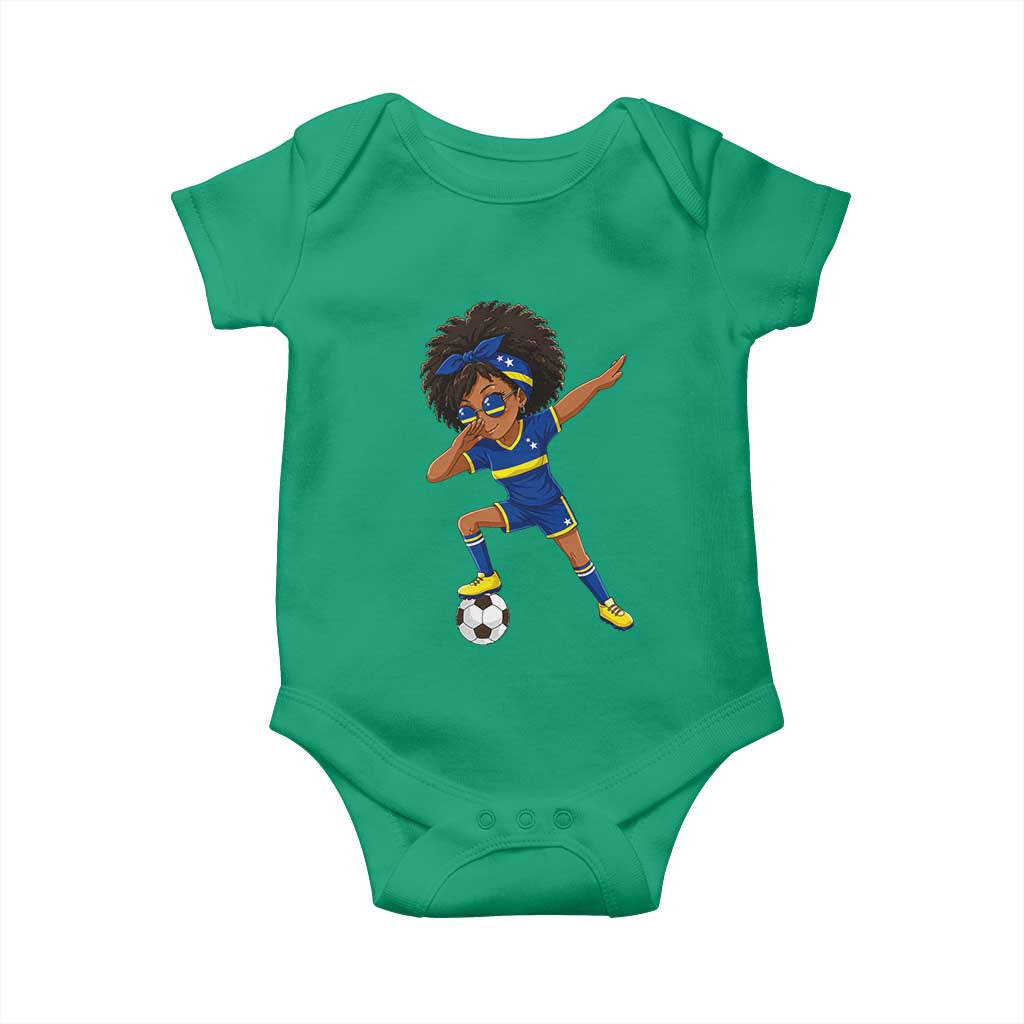 Funny Curacao Soccer Girl Baby Onesie Dabbing Football Fan Gift