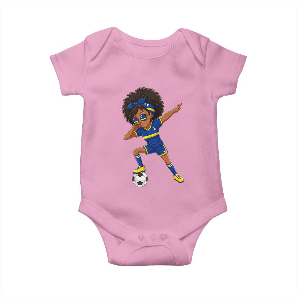 Funny Curacao Soccer Girl Baby Onesie Dabbing Football Fan Gift