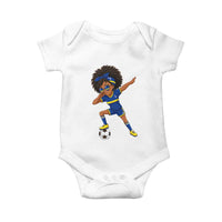 Funny Curacao Soccer Girl Baby Onesie Dabbing Football Fan Gift