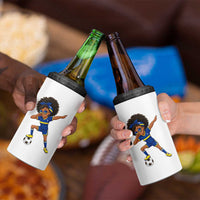 Funny Curacao Soccer Girl 4 in 1 Can Cooler Tumbler Dabbing Football Fan Gift