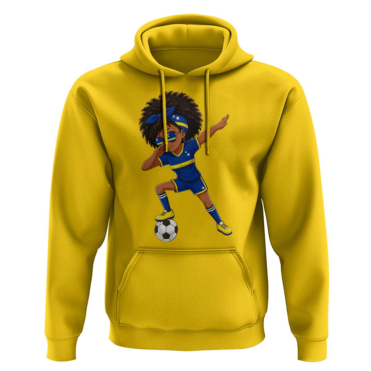 Funny Curacao Soccer Girl Hoodie Dabbing Football Fan Gift