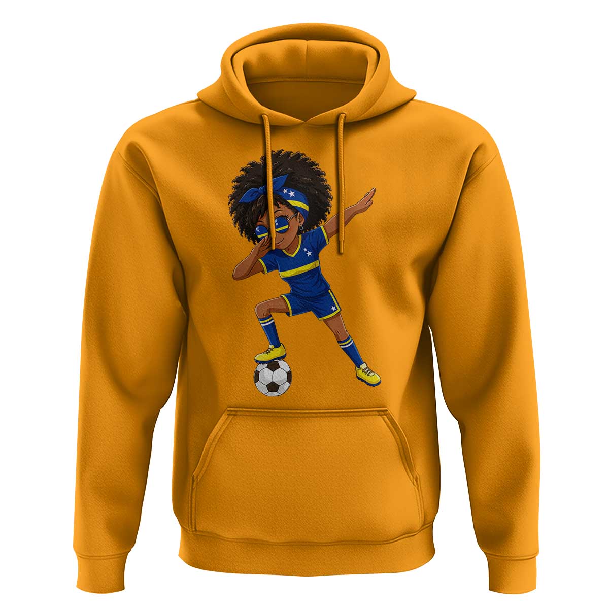 Funny Curacao Soccer Girl Hoodie Dabbing Football Fan Gift