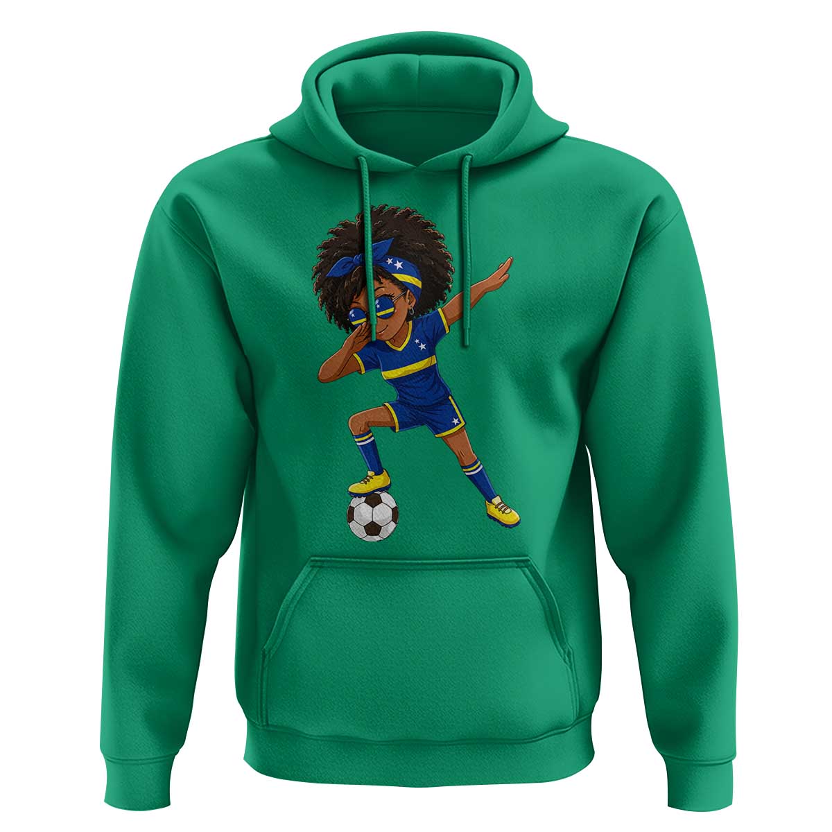 Funny Curacao Soccer Girl Hoodie Dabbing Football Fan Gift