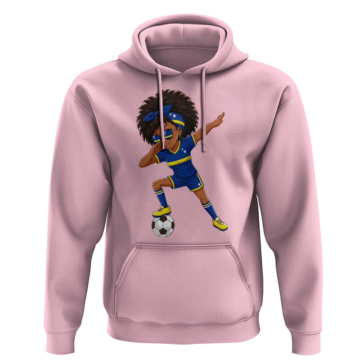Funny Curacao Soccer Girl Hoodie Dabbing Football Fan Gift