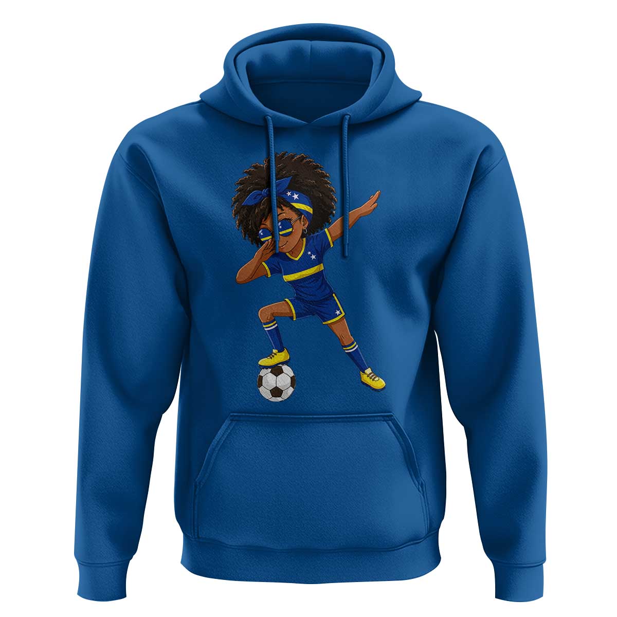Funny Curacao Soccer Girl Hoodie Dabbing Football Fan Gift