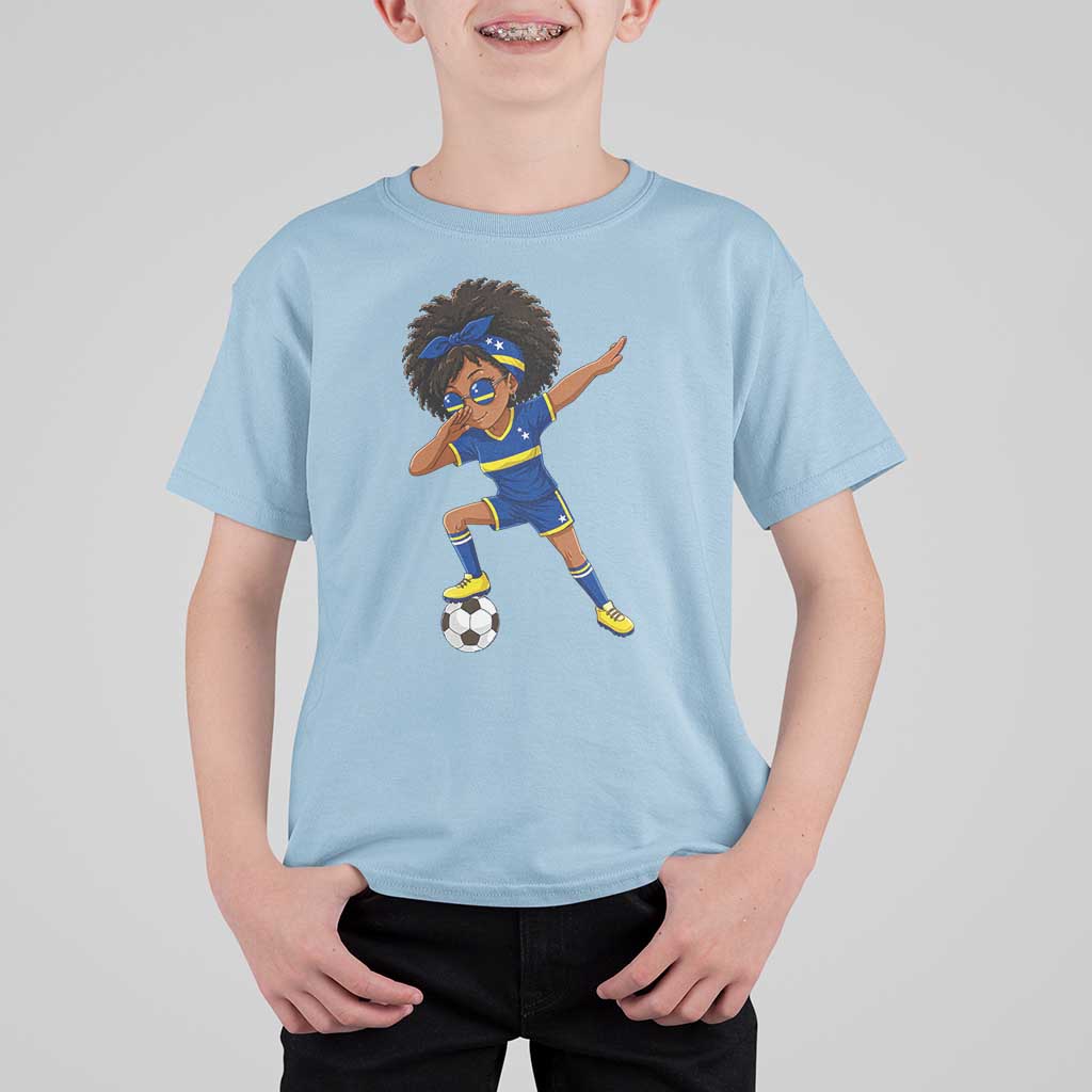 Funny Curacao Soccer Girl T Shirt For Kid Dabbing Football Fan Gift