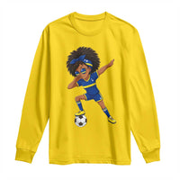 Funny Curacao Soccer Girl Long Sleeve Shirt Dabbing Football Fan Gift