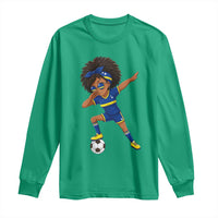 Funny Curacao Soccer Girl Long Sleeve Shirt Dabbing Football Fan Gift
