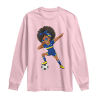 Funny Curacao Soccer Girl Long Sleeve Shirt Dabbing Football Fan Gift