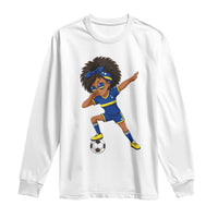 Funny Curacao Soccer Girl Long Sleeve Shirt Dabbing Football Fan Gift