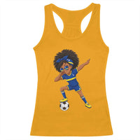 Funny Curacao Soccer Girl Racerback Tank Top Dabbing Football Fan Gift