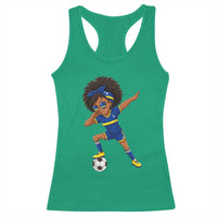 Funny Curacao Soccer Girl Racerback Tank Top Dabbing Football Fan Gift