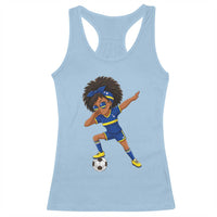 Funny Curacao Soccer Girl Racerback Tank Top Dabbing Football Fan Gift