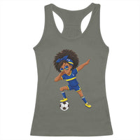 Funny Curacao Soccer Girl Racerback Tank Top Dabbing Football Fan Gift