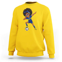Funny Curacao Soccer Girl Sweatshirt Dabbing Football Fan Gift