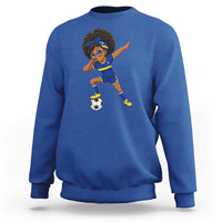 Funny Curacao Soccer Girl Sweatshirt Dabbing Football Fan Gift