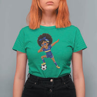 Funny Curacao Soccer Girl T Shirt For Women Dabbing Football Fan Gift
