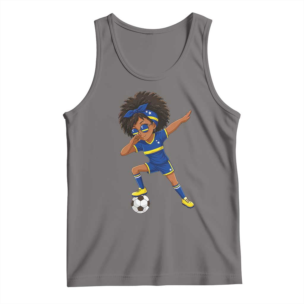 Funny Curacao Soccer Girl Tank Top Dabbing Football Fan Gift